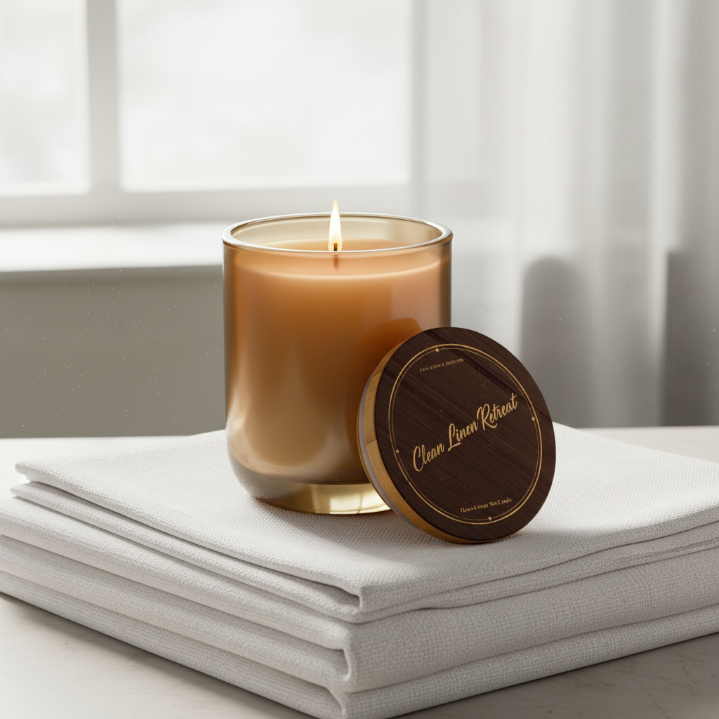 Clean Linen Retreat — Luxury Soy Candle