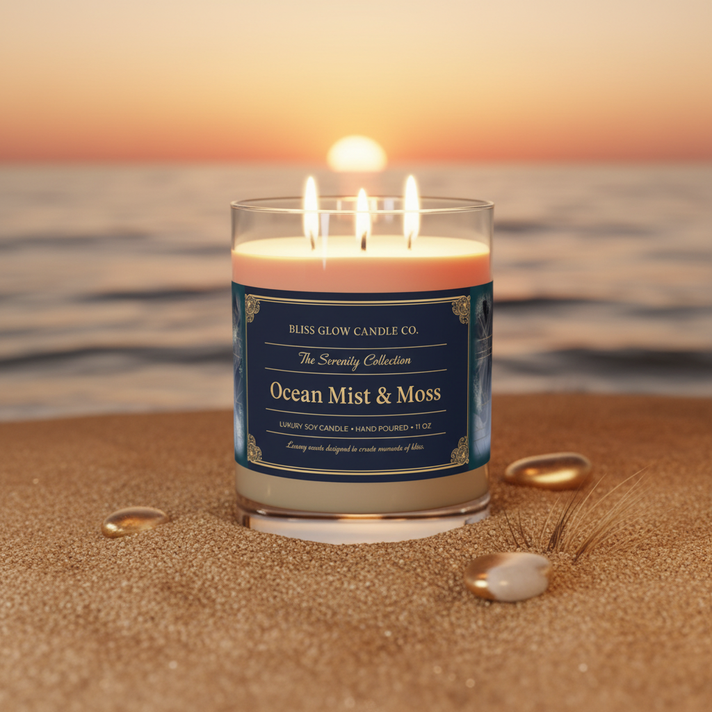 Ocean Mist & Moss — Luxury Soy Candle