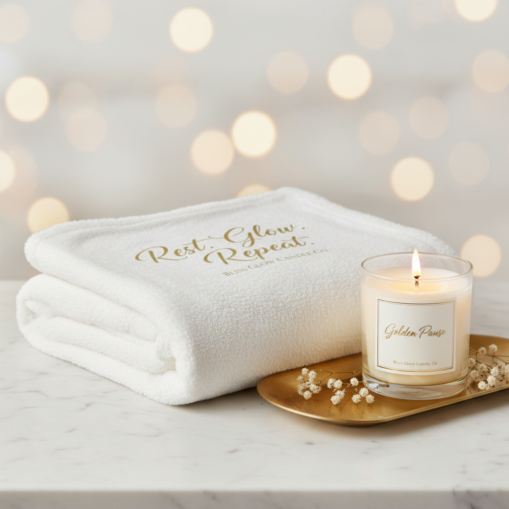 Sherpa Fleece Blanket — "Rest. Glow. Repeat." Cozy Luxury Throw for Relaxation & Self-Care